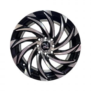 Rines r15x6.5 4x100 4x114.3 10702 R1 Black Machine Face