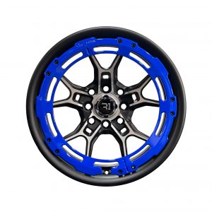 Rines r15x7/8 4×100 4×114.3 1840A R1 Mate Black Ring Blue Progresivos