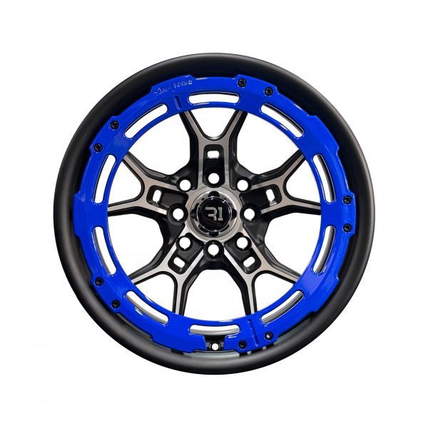 Rines r15x7/8 4×100 4×114.3 1840A R1 Mate Black Ring Blue Progresivos