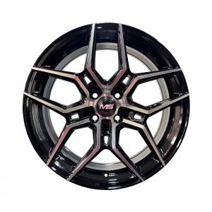 Rines r17x7.5 4x100 E7057 Motor Sports Black Machine Face