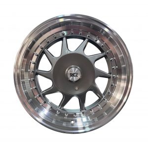 Rines r15x7.5 4x100 4x114.3 384 ACE Gun Metal Lip Polish