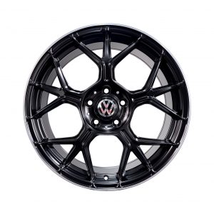 Rines r18x8/9 5x112 F009 Radialflow Satin Black Machined Lip Progresivos