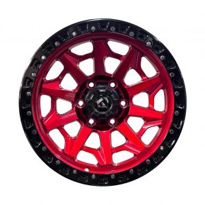 Rines r17x9 6x139.7 1261 Fuel Matt Red Black Lip