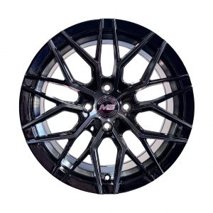 Rines r15x7 4x100 1433 Motor Sports Black Machine Face