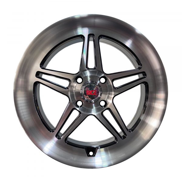 Rines r15x7 4×100 XH203 ACE Black Polished