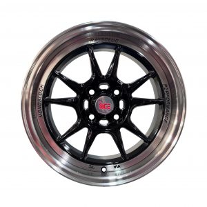 Rines r15x7 4×100 XH319 ACE Black Lip Polish