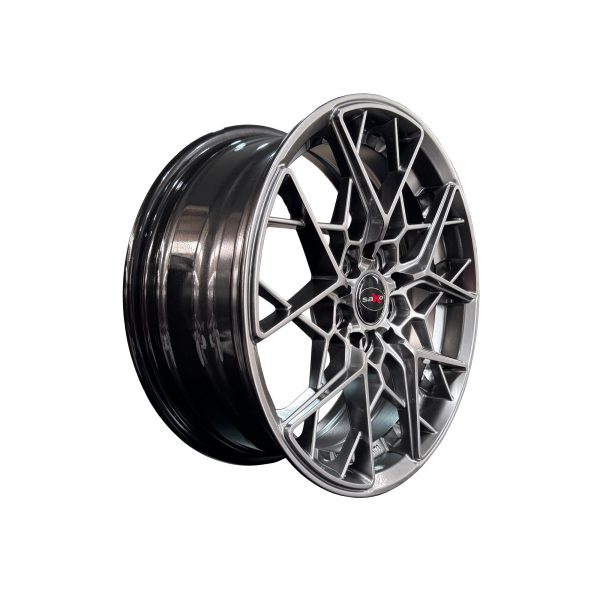 Rines r16x6.5 5x100 5x112 5x114.3 DX552 Saxo Hyper Black - Imagen 2