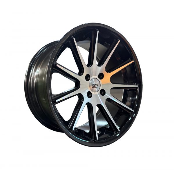 Rines r17x9/10 4x100 221 ACE Black Polished Progresivos - Imagen 2
