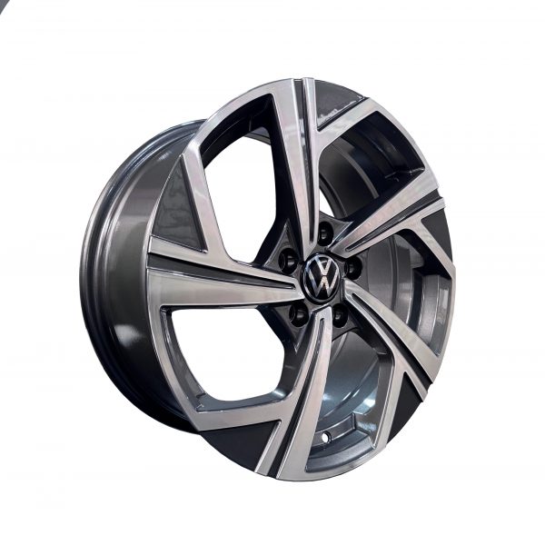 Rines r17x7.5 5x112 5851 Volkswagen Gray Metal Machine Face - Imagen 2