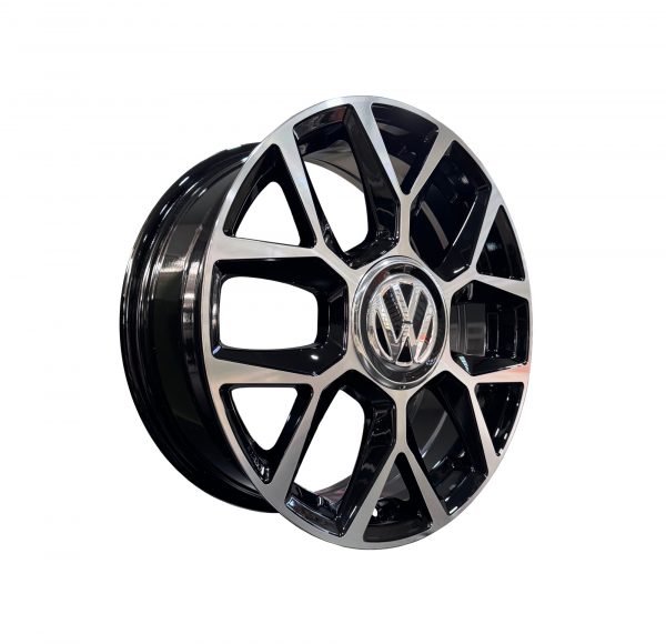 Rines r17x6.5 5x100 V4326W Saxo Black Machine - Imagen 2