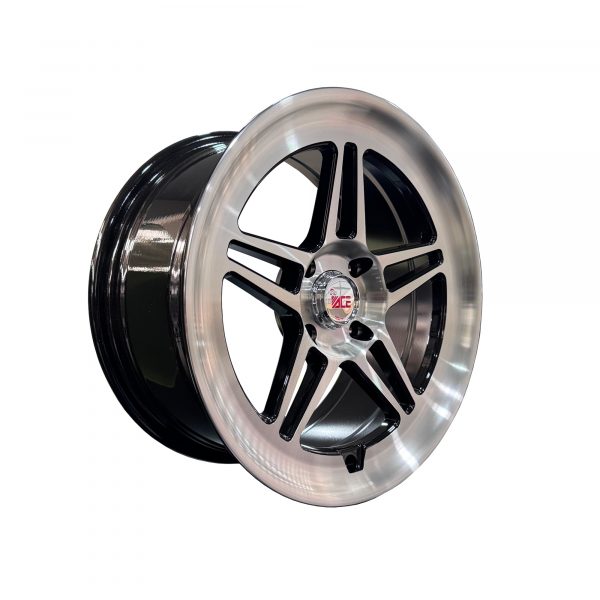 Rines r15x7 4×100 XH203 ACE Black Polished - Imagen 2