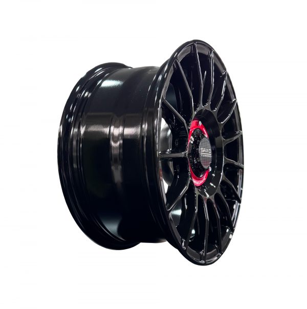 Rines r15x7 4x100 4x114.3 2259 Saxo Gloss Black - Imagen 3