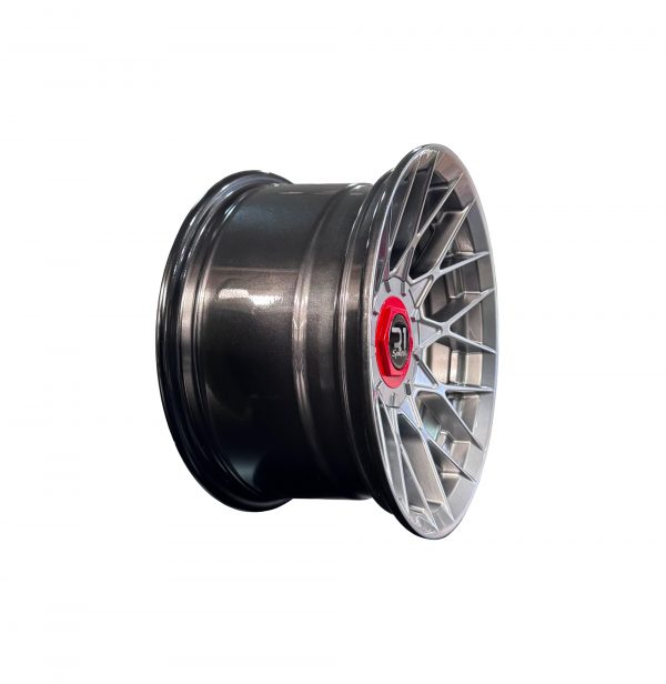 Rines r15x8 4x100 4x114.3 T1086 R1 Black Machine Lip - Imagen 3
