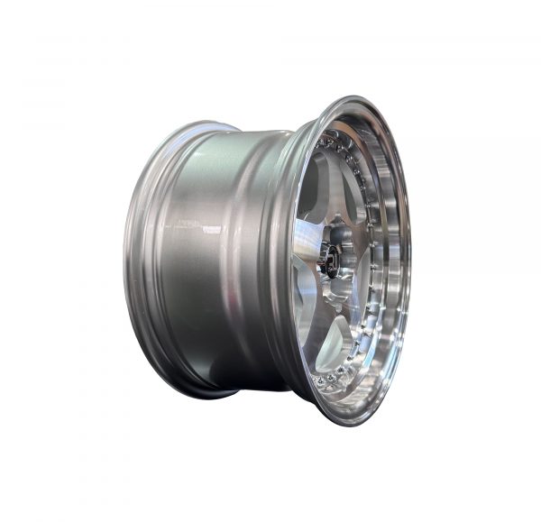 Rines r15x8 4x100 4x114.3 580 R1 Silver Machine Rivet - Imagen 3