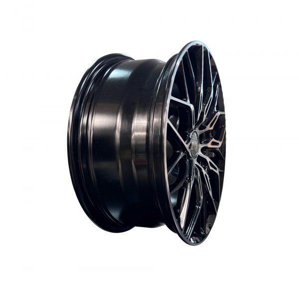 Rines r16x7 5x100 5x112 5x114.3 D2853 Saxo Black Polished - Imagen 3