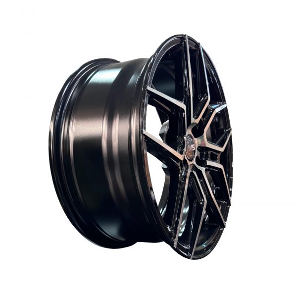 Rines r17x7.5 4x100 E7057 Motor Sports Black Machine Face - Imagen 3