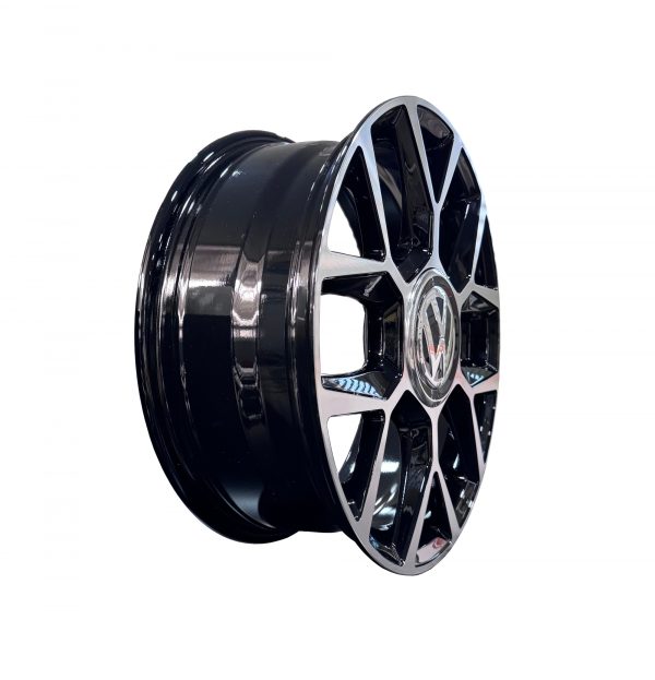 Rines r17x6.5 5x100 V4326W Saxo Black Machine - Imagen 3