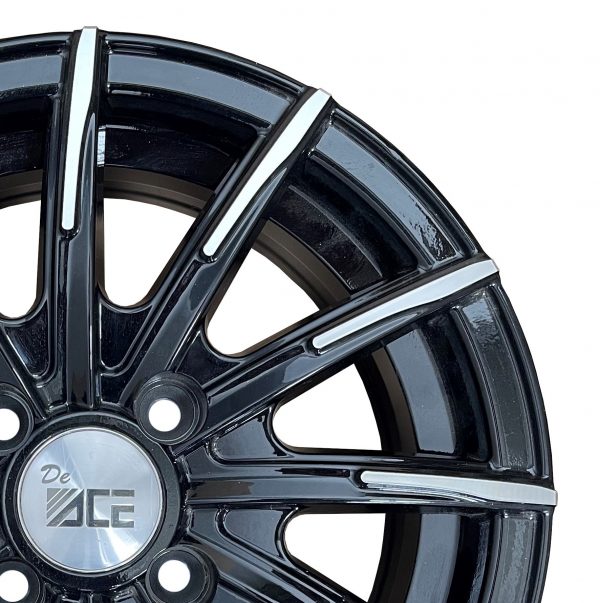 Rines r13x5.5 4x100 369 ACE Black Machined - Imagen 3