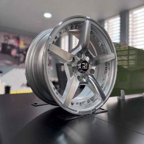 Rines r14x6 4×100 4×114.3 1436 R1 Silver Machine Face - Imagen 4