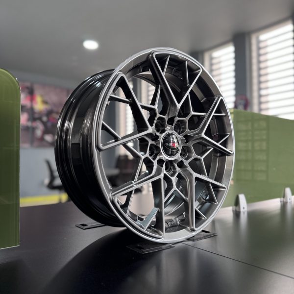 Rines r16x6.5 5x100 5x112 5x114.3 DX552 Saxo Hyper Black - Imagen 4