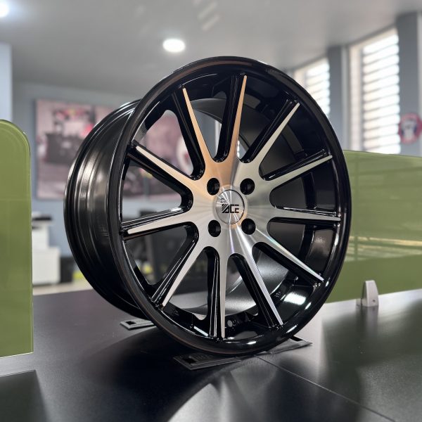 Rines r17x9/10 4x100 221 ACE Black Polished Progresivos - Imagen 4