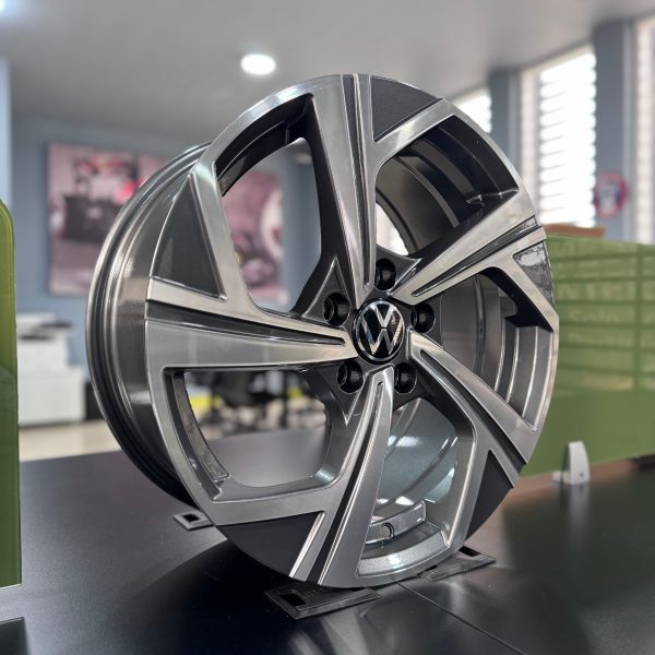Rines r17x7.5 5x112 5851 Volkswagen Gray Metal Machine Face - Imagen 4