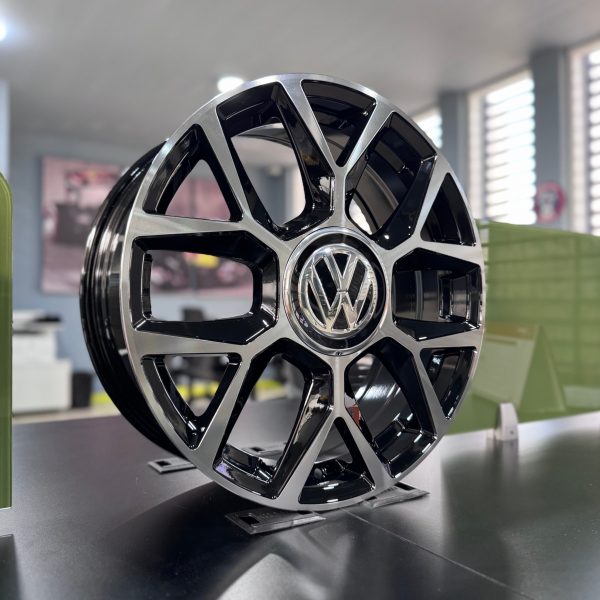 Rines r17x6.5 5x100 V4326W Saxo Black Machine - Imagen 4