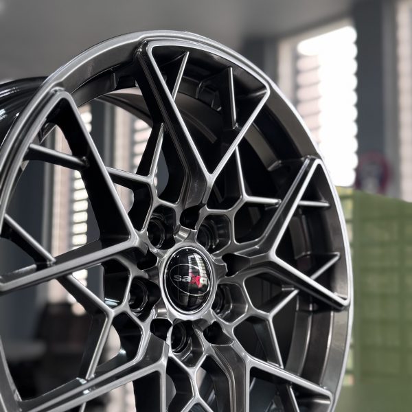Rines r16x6.5 5x100 5x112 5x114.3 DX552 Saxo Hyper Black - Imagen 5