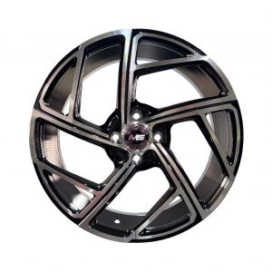 Rines r17x7.5 4x100 5099 Motor Sports Black Machine Face
