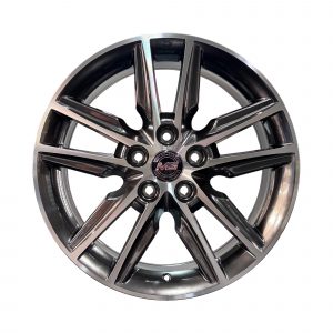 Rines r17x7 5x112 1045 Motor Sports Hyper Black + Machined Face