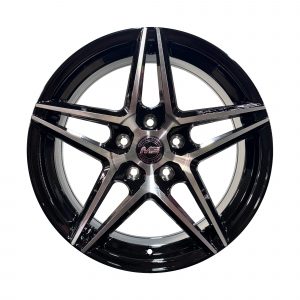 Rines r17x7.5 5x114.3 1228 Motor Sports Black Machine Face