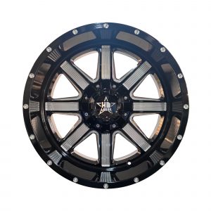Rines r20x10 6x135 6x139.7 276 Gloss Black Milled Spoke Rivet