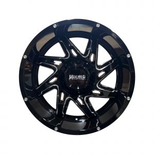 Rines r20x10 5x127 681 Gloss Black Milled Spoke & Rivet