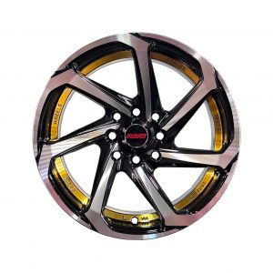 Rines r14x7 4x100 4x114.3 8828 RGW Machine Black Undercut Gold