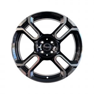 Rines r18x7 4x100 F8002 JPW Black Machined Face