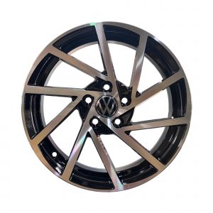 Rines r15x6.5 5x100 5213 Volkswagen Black Machine Face